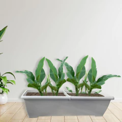 Imagem do Vaso Jardineira Siena (60x21) Cor Cinza Taupe OKLA