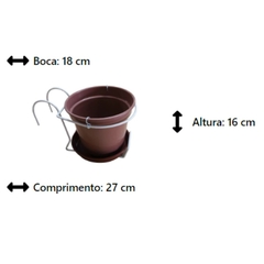Suporte Orquídea Branco com Vaso e Prato (N17) JC JARDIM - loja online
