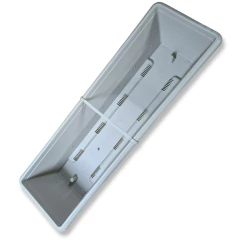 Vaso Jardineira Siena (60x21) Cor Cinza Taupe OKLA - Cultiv.me