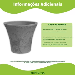 Vaso Harmony 37 (12L) Cor Cimento Queimado JAPI - Cultiv.me