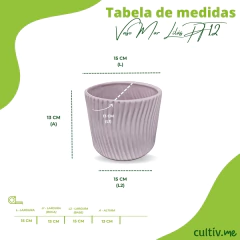 Vaso de Cerâmica Linha Mar (12) Lilás BURGUINA - comprar online