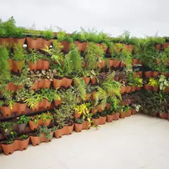 Vaso Modular de Parede (41X14X19) Cor Terracota OKLA na internet