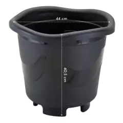 Imagem do Vaso Plástico Redondo Extra Grande (26L) Preto INJEPLASTEC