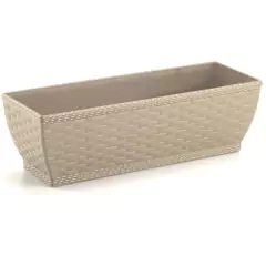 Jardineira Rattan Grande (10L) Cor Palha INJEPLASTEC
