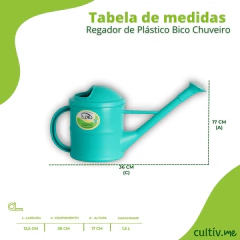 Regador de Plástico Bico Chuveiro (1,5L) Verde Claro OKLA - comprar online