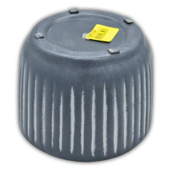 Vaso Cerâmica Violeta (11) Cimento Queimado BURGUINA - Cultiv.me