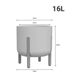 Vaso Cilíndrico Decore 33 (16L) Cor Aço Corten JAPI - comprar online