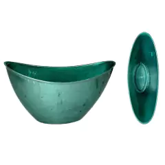Imagem do Vaso Canoa Stone M (1,5L) Verde Marmorizado INJEPLASTEC