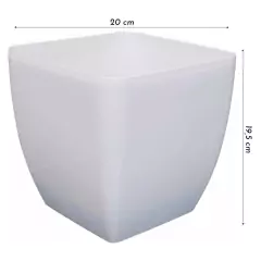 Vaso Autoirrigável Oxford Reservatório (20X20X19)Branco OKLA - loja online