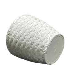 Vaso Rattan Redondo Mini (1,8L) Branco INJEPLASTEC - loja online