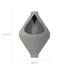 Vaso Gota de Parede 35 (5L) Cor Cimento JAPI - Cultiv.me