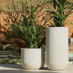 Vaso Fringe Cilíndrico 36 (20L) Cor Off-White JAPI - loja online