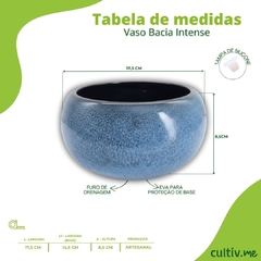Vaso Bacia Cerâmica Intense (13) Azul Cascata BURGUINA - comprar online