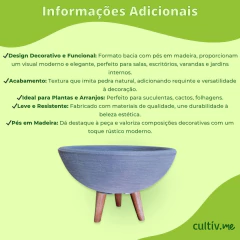 Vaso Bacia Pé Palito (20x32) Cor Cimento ALPE E ARITANA - loja online