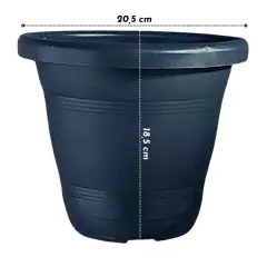 Vaso Milano sem Prato (P-20,5x18,5) Preto RIQUEPLÁS - comprar online