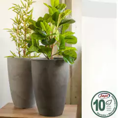 Vaso Liso Cônico 30 (20L) Cor Cimento Queimado JAPI - loja online