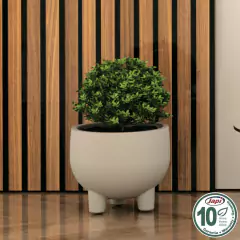 Vaso Redondo Rústico com Pés 33 (11L) Cor Cimento JAPI