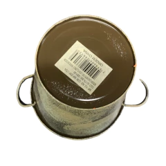 Vaso Cachepô Decorativo em Lata com Alça (Flores) TOP GARDEN na internet