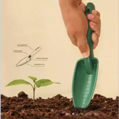 Pá Estreita Plástica para Jardinagem Verde (275mm) NUTRIPLAN - loja online