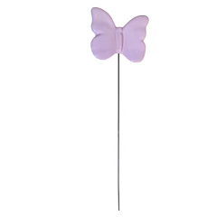 Enfeite Cerâmica Borboleta Esmaltada Lilás BURGUINA