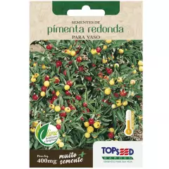 Sementes de Pimenta Redonda para Vaso TOPSEED