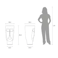 Vaso Face Homem Totem 85 (80L) Grafite NUTRIPLAN