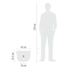 Vaso Tribo Redondo 42 (22L) Preto Ardósia JAPI na internet