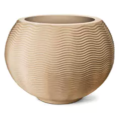 Vaso Ondulado Redondo 40 (70L) Cor Areia NUTRIPLAN