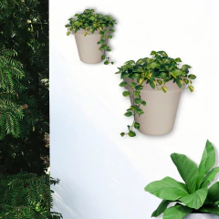 Imagem do Vaso de Parede Bari (20X17) Cor Cinza Taupe OKLA