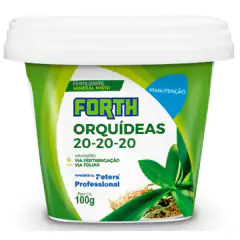 Fertilizante Orquídeas MANUTENÇÃO NPK 20-20-20 (100g) FORTH