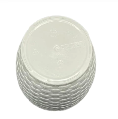 Vaso Rattan Redondo Mini (1,8L) Branco INJEPLASTEC na internet