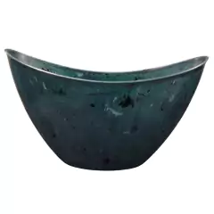 Vaso Canoa Stone M (1,5L) Verde Marmorizado INJEPLASTEC