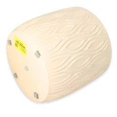 Vaso Cerâmica Mediterrâneo (12) Off White BURGUINA - Cultiv.me