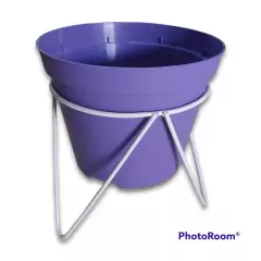 Suporte de Mesa Tripé para Vaso 14 Branco - JC JARDIM - Cultiv.me