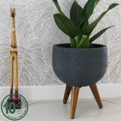 Vaso Redondo Decore 33 (11L) Cor Chumbo JAPI - comprar online
