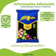 Substrato Para Vasos e Floreiras (5kg) ALL GARDEN - Cultiv.me