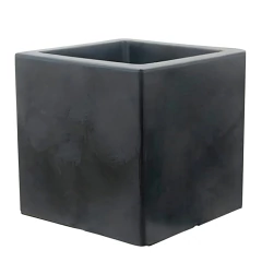 Vaso Cubo (20x20) Cor Antique Preto VASART