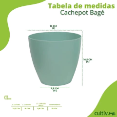 Vaso Cachepot Bagé (16x15 cm) Verde Vintage VASART - comprar online
