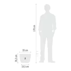 Vaso Concept Redondo N2 (13,3L) Travertino JAPI - comprar online