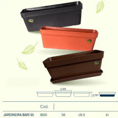 Jardineira BARI 50 (49,5X18,3) Cor Tabaco OKLA