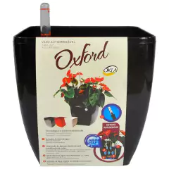Vaso Autoirrigável Oxford Reservatório (16X16X15) Preto OKLA - comprar online