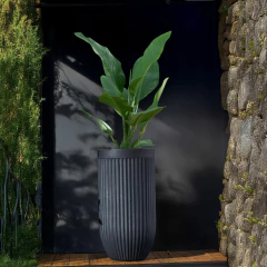 Imagem do Vaso Atenas Cilíndrico 33 (37L) Cor Chumbo JAPI