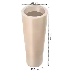 Vaso Classic Cone 70 com Prato (27,5L) Cor Areia NUTRIPLAN - comprar online