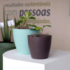 Imagem do Vaso Cachepot Bagé (16x15 cm) Verde Vintage VASART