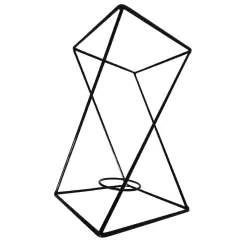 Suporte Cubo Torcido Kokedama (36X22X22) Preto JC JARDIM - Cultiv.me