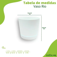 Vaso Rio (10x9) Cor Branca VASART - comprar online
