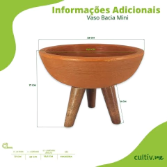 Vaso Bacia Mini Pé Palito (17x23) Chocolate ALPE E ARITANA - comprar online