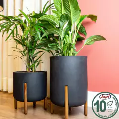 Vaso Cilíndrico Decore 34 (28L) Verde Musgo JAPI na internet