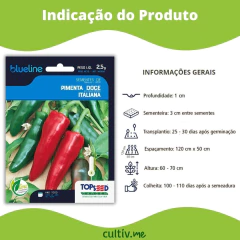 Semente de Pimenta Doce Italiana Blueline TOPSEED - Cultiv.me