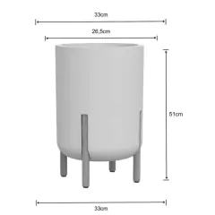 Vaso Cilíndrico Decore 34 (28L) Verde Musgo JAPI - comprar online